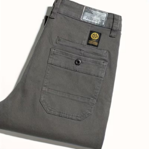 Fashionable Men's Elastic Solid Color Trousers