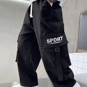 Boys’ Pants with Elastic Waist & Belt